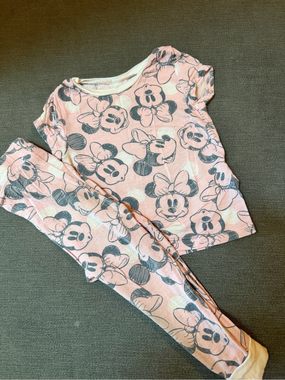 Pink Minnie Short Sleeve Pajama set